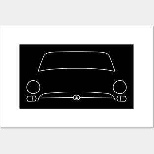 Sunbeam Alpine Series V classic car outline (white) Posters and Art